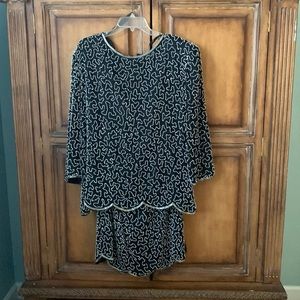 Vintage Silk lined 2-Piece Formal Dress